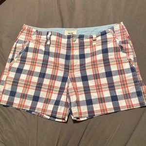 Levi’s Red White and Blue Plaid Cotton Shorts